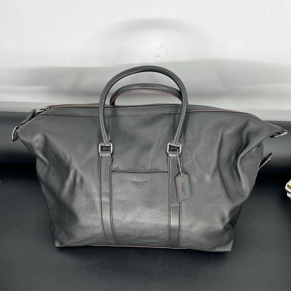 Coach Black Pebble Leather Trekker Interior Patch Design
